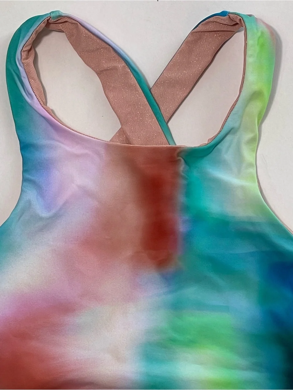 Citrus Women’s Tie-Dye High-Neck Bikini Top - Multicolor Size M NWT